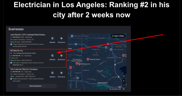 Electrician ranking number two in Los Angeles after two weeks